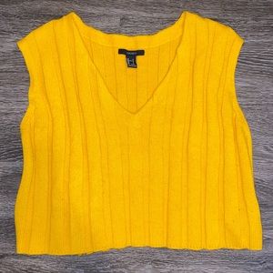 Forever 21 yellow sweater vest